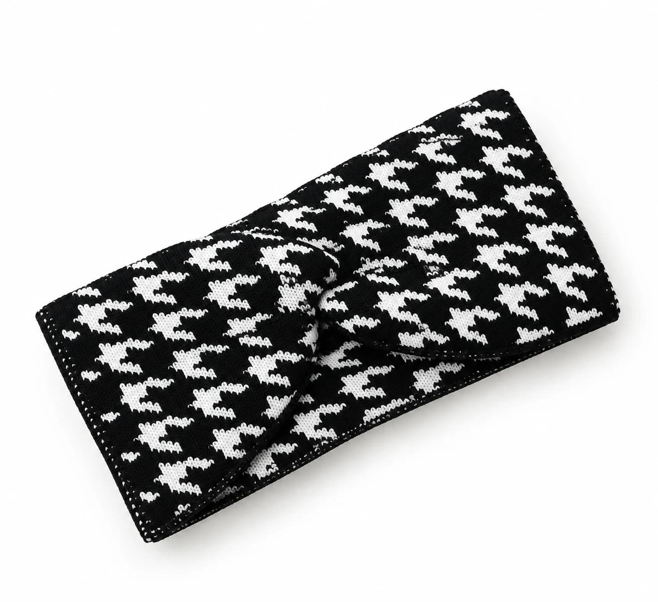 Bandeau large motif pied-de-poule
